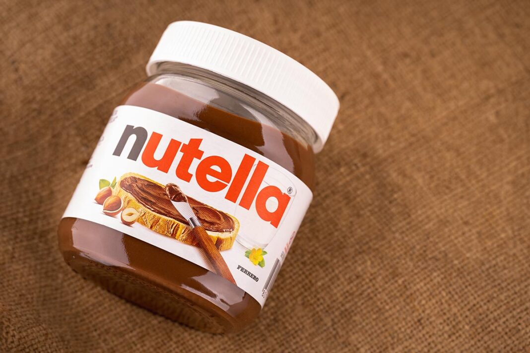 Ukraine,,Dnipro,,03.05.20223:,Jar,Of,Italian,Nutella,Hazelnuts,Cream,Made